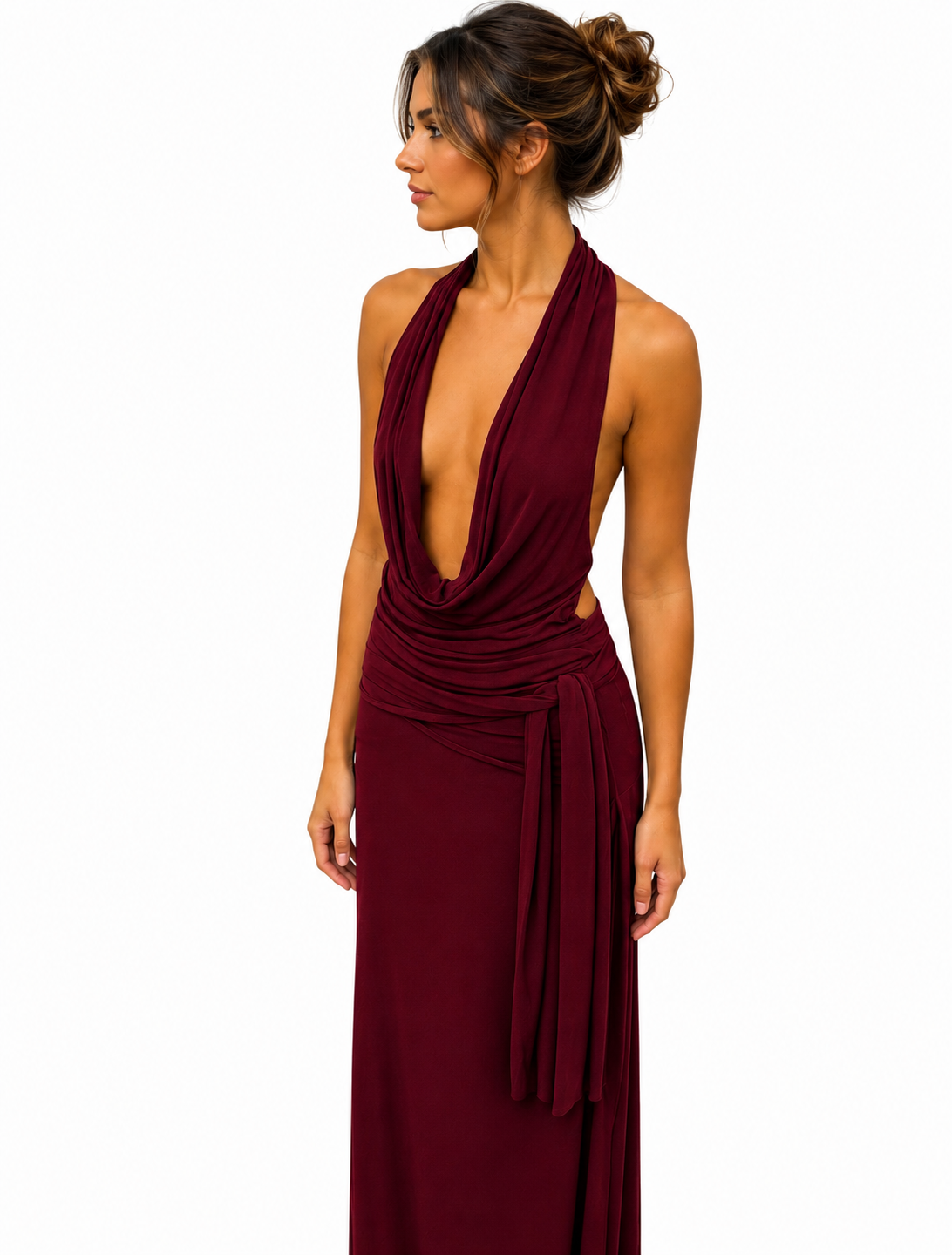 Nadia Maxi Burgundy