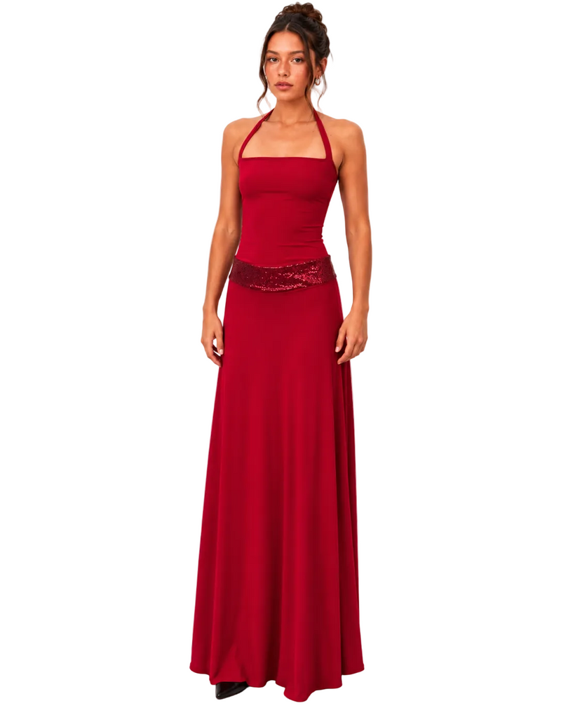 Toscana maxi dress Crimson kiss Deep Red