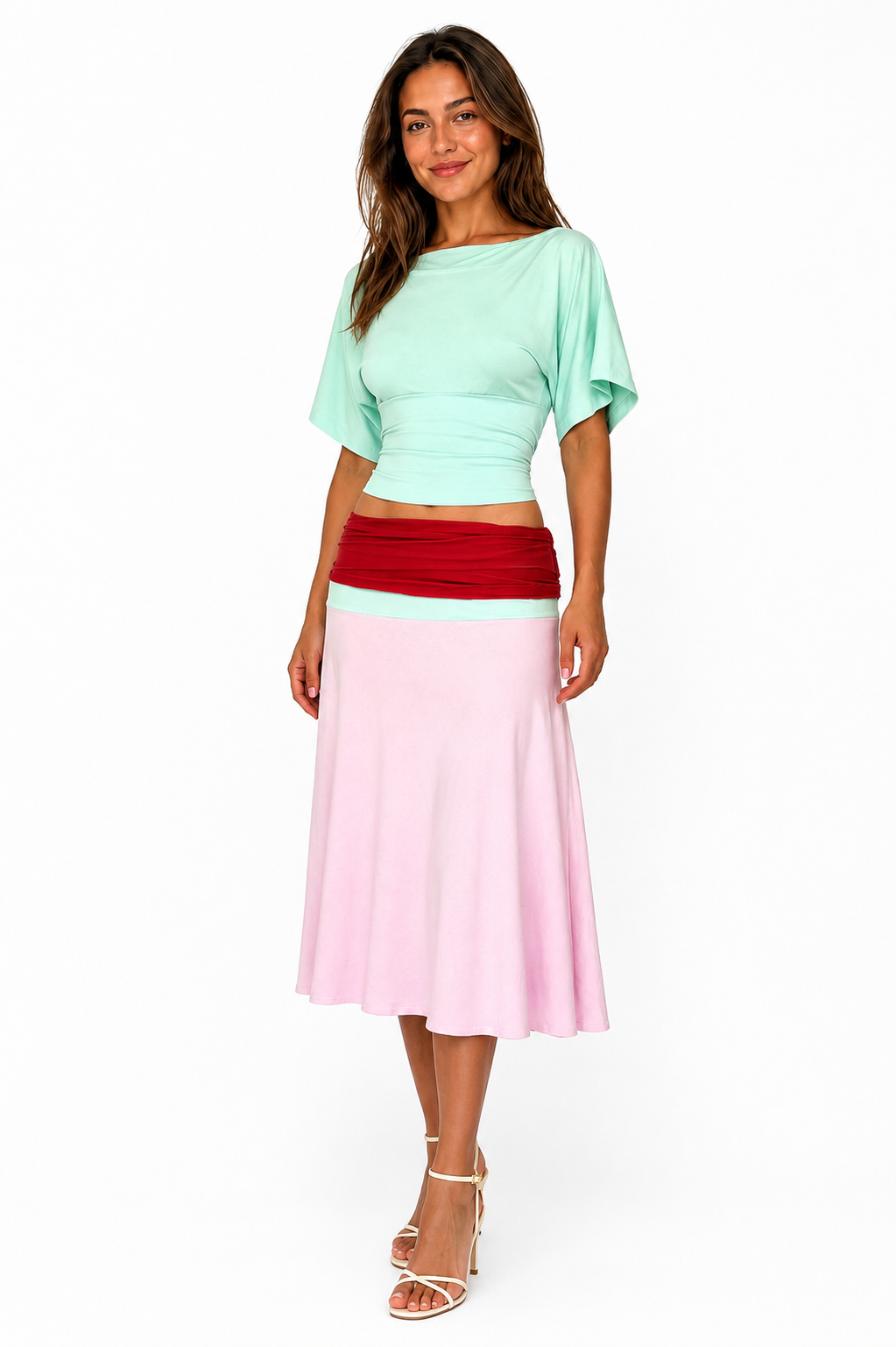 Lucy Set Pink Green Top