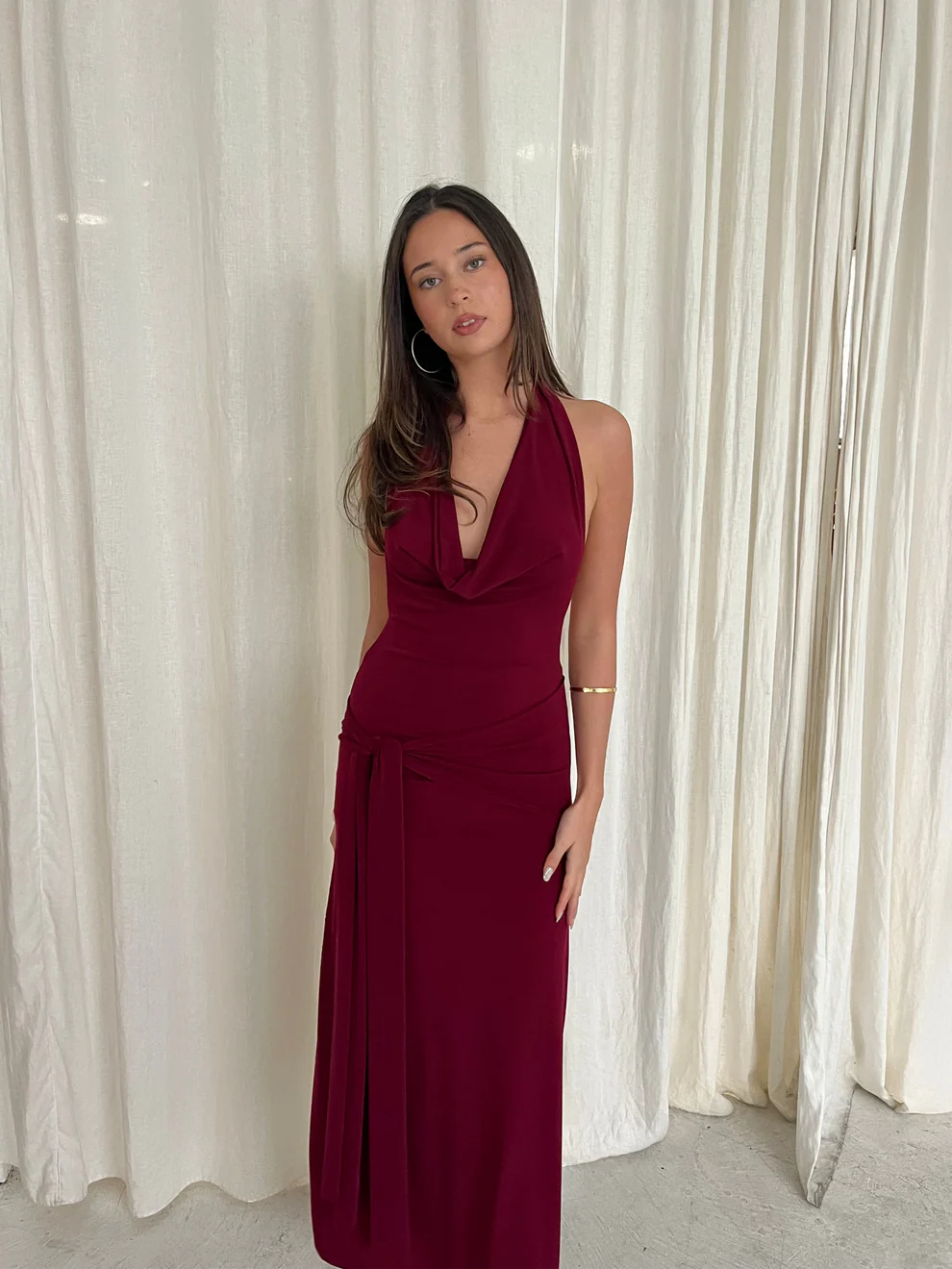 Nadia Maxi Burgundy