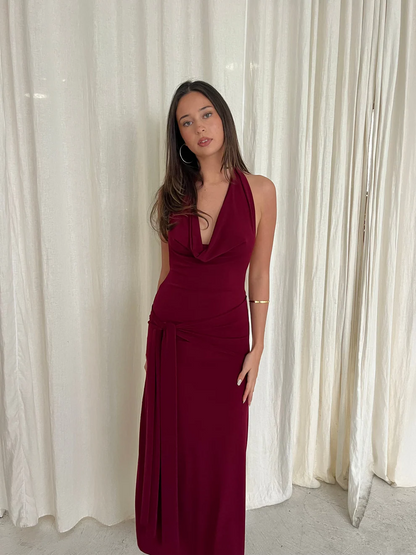 Nadia Maxi Burgundy