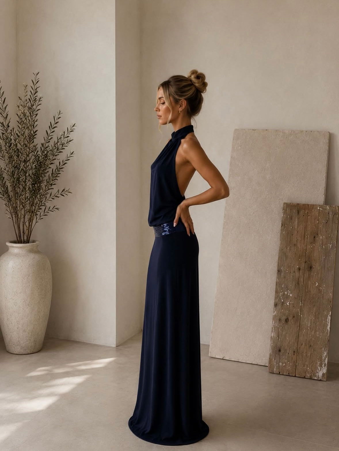 Kassandra maxi dress Midnight navy