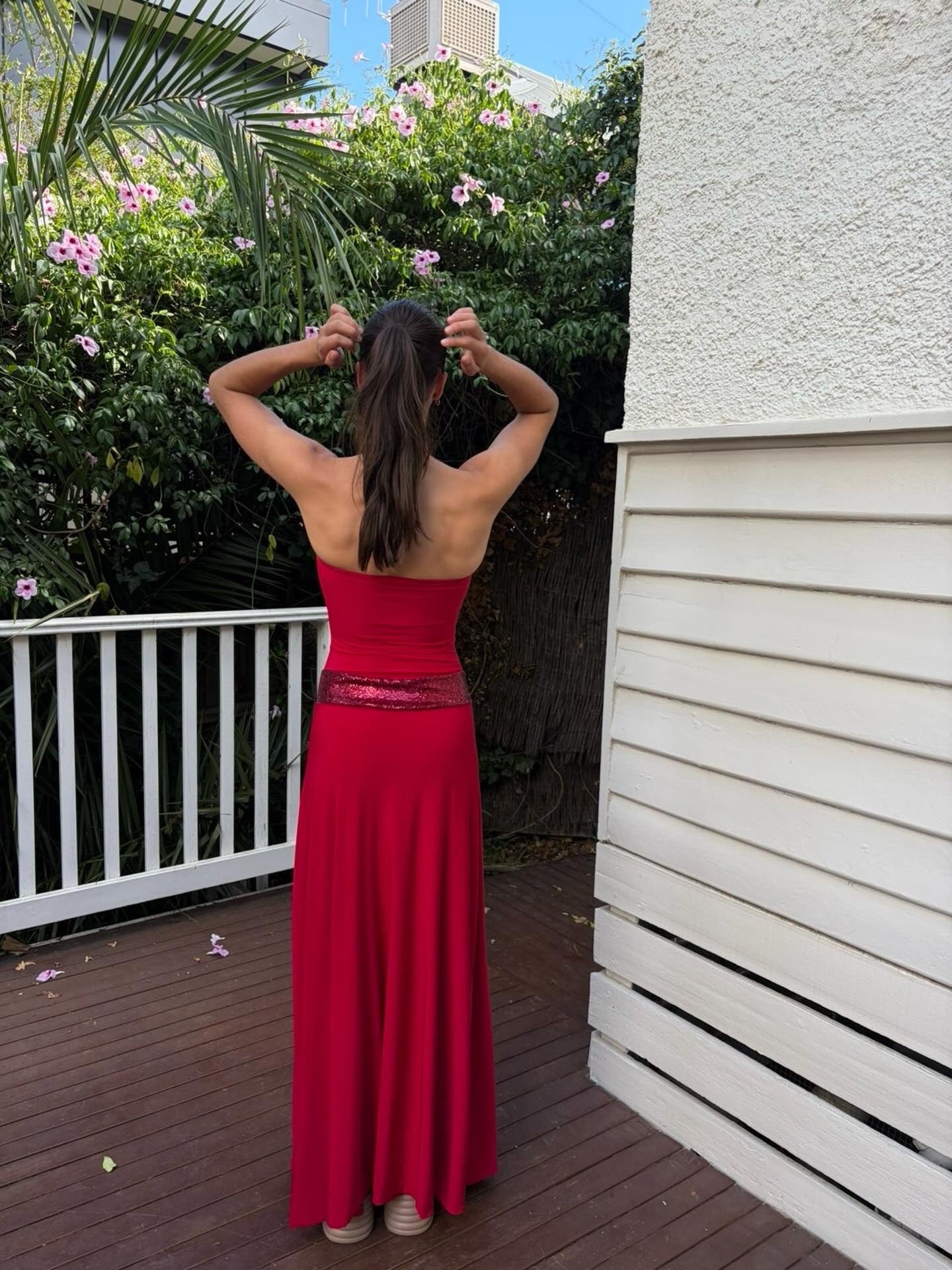 Toscana maxi dress Crimson kiss Deep Red